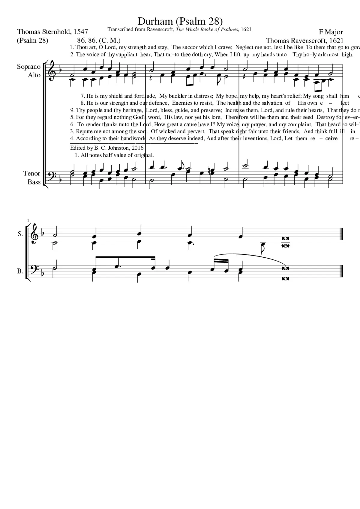 Thou art O Lord my strength and stay - Page 1