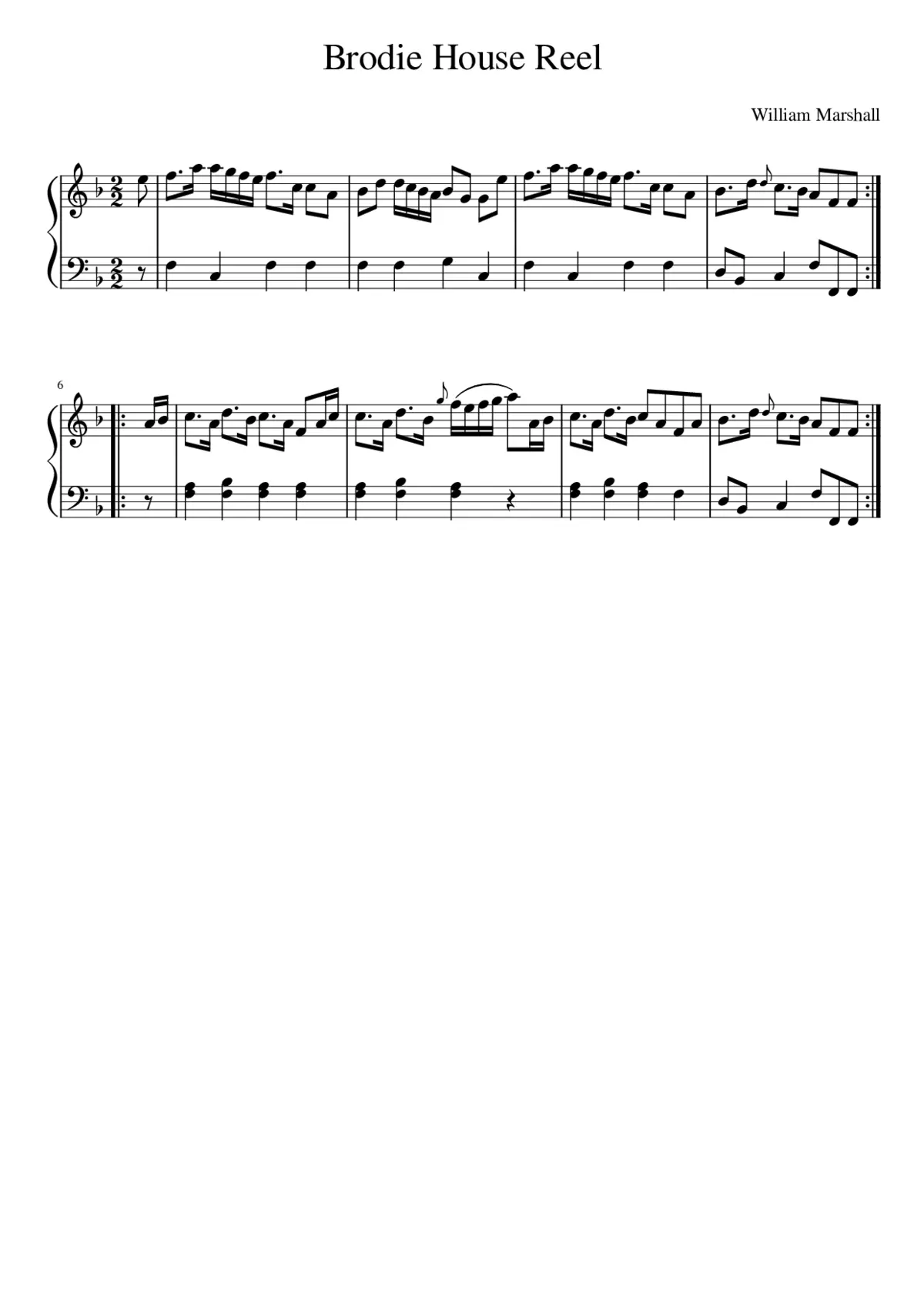 Brodie House Reel - Page 1