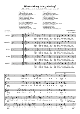 What saith my dainty darling