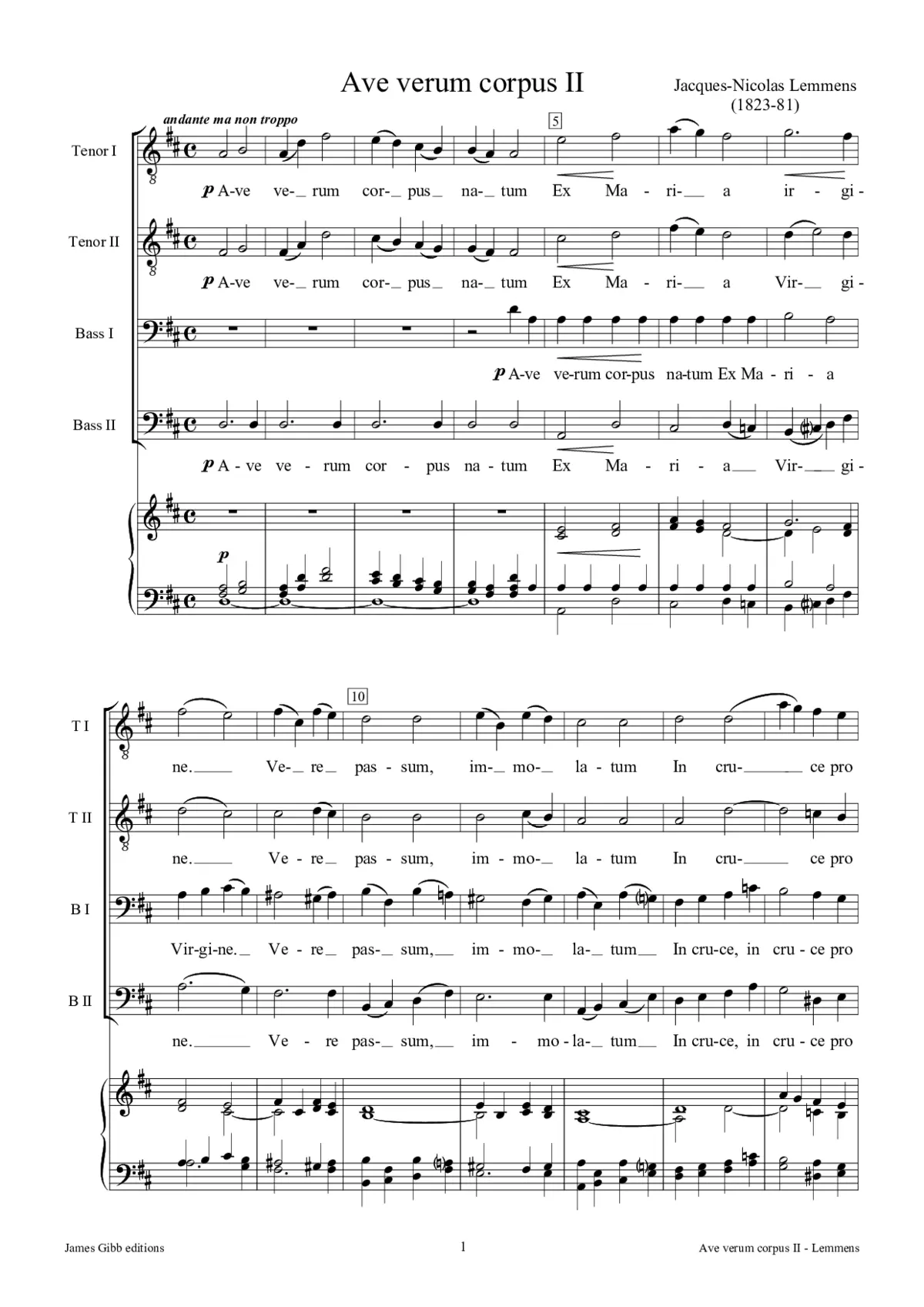 Ave verum corpus II - Page 1