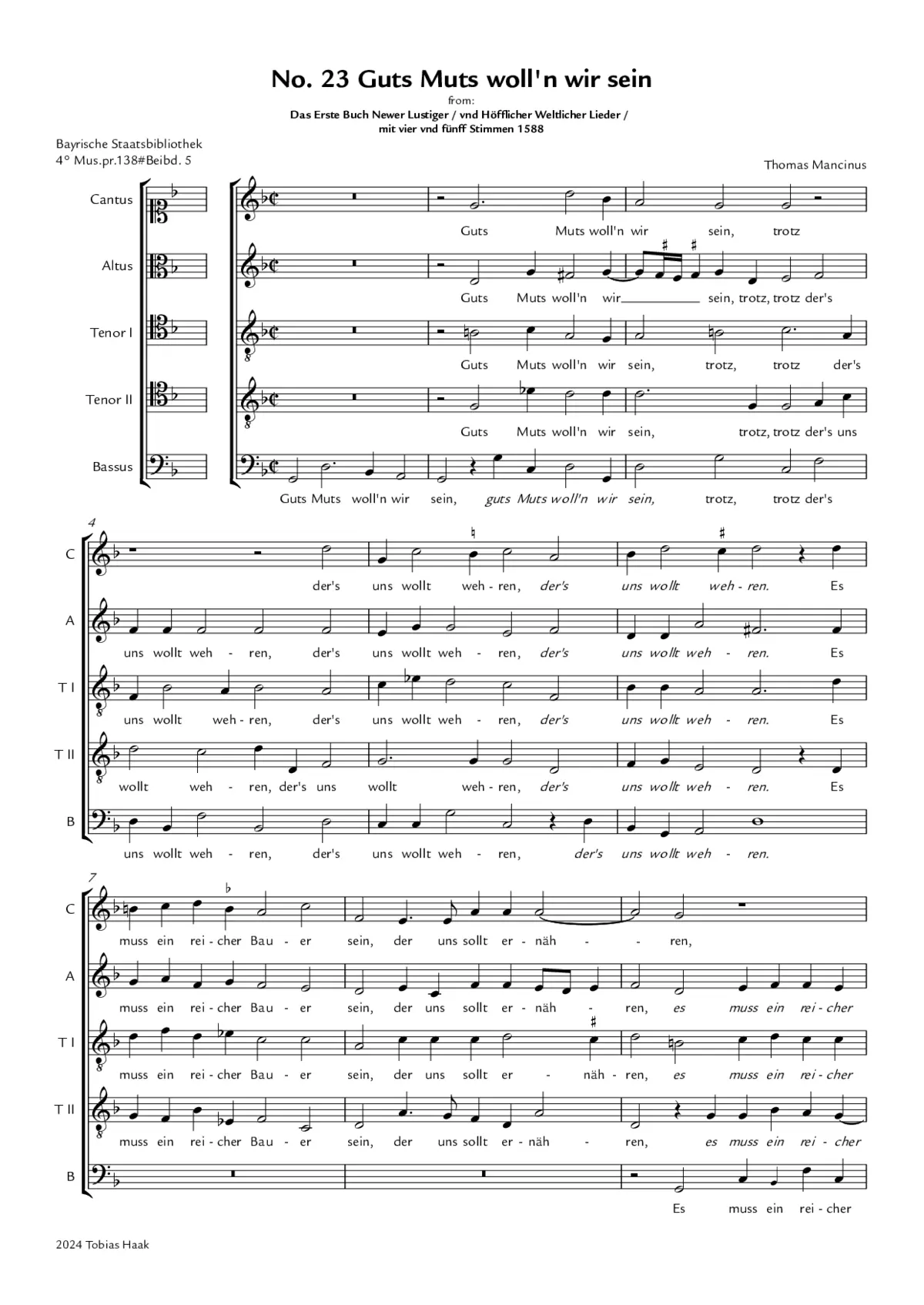 Guts Muths woln wir sein - Page 1