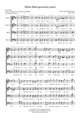 Mater illimi generasse partu