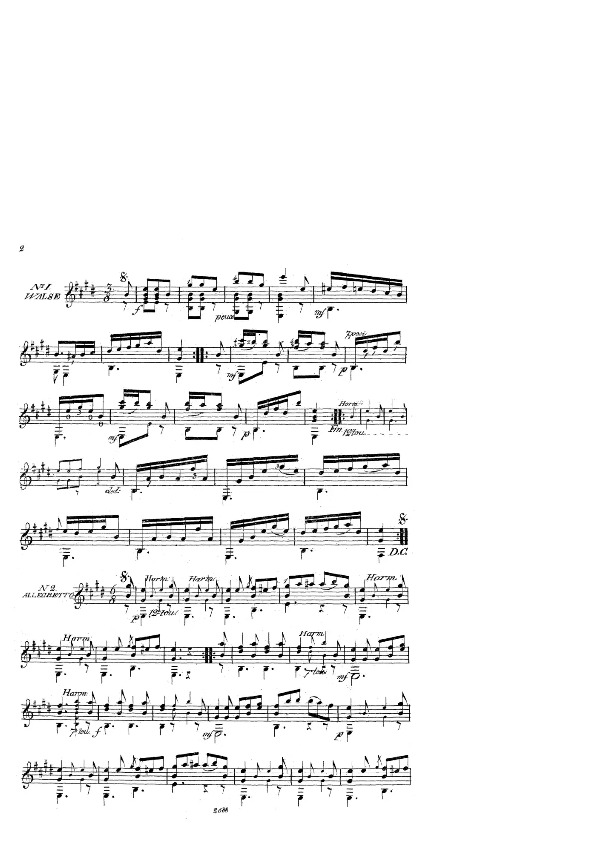 Huit Divertissements Accordee en Mi majeur - Page 1