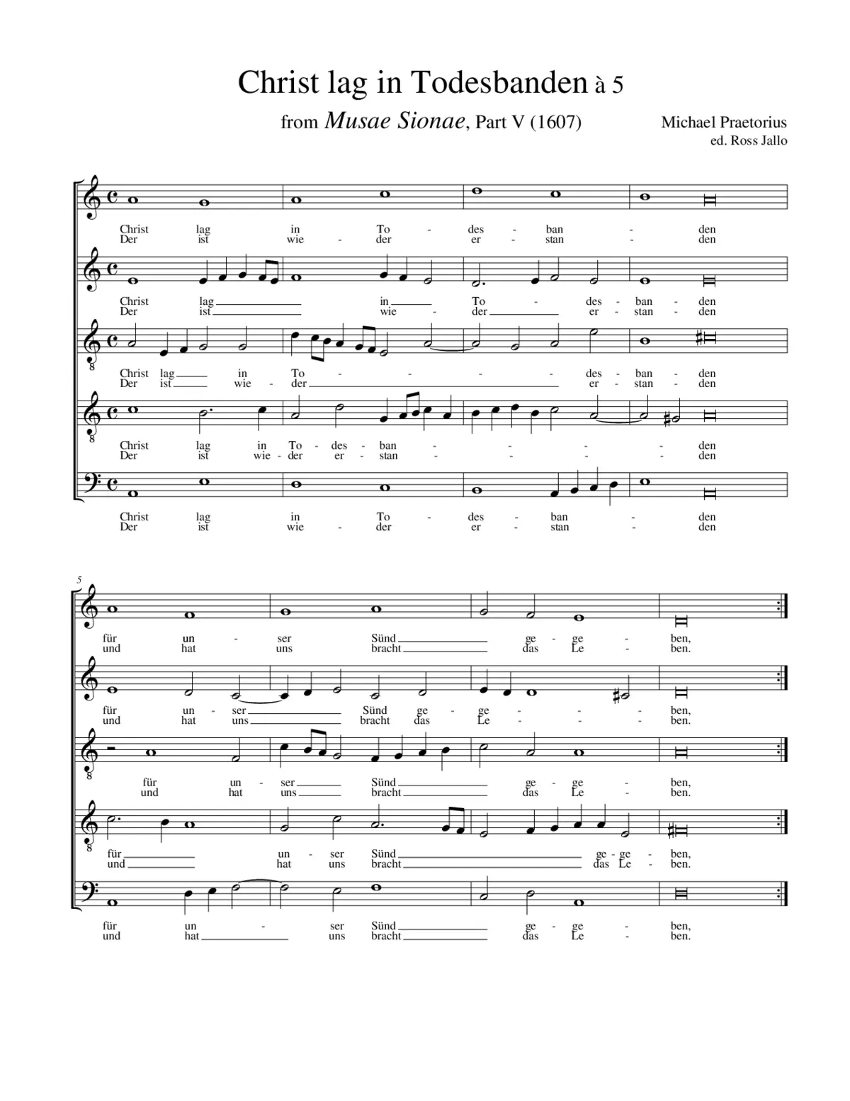 Christ lag in Todesbanden a 5 I - Page 1