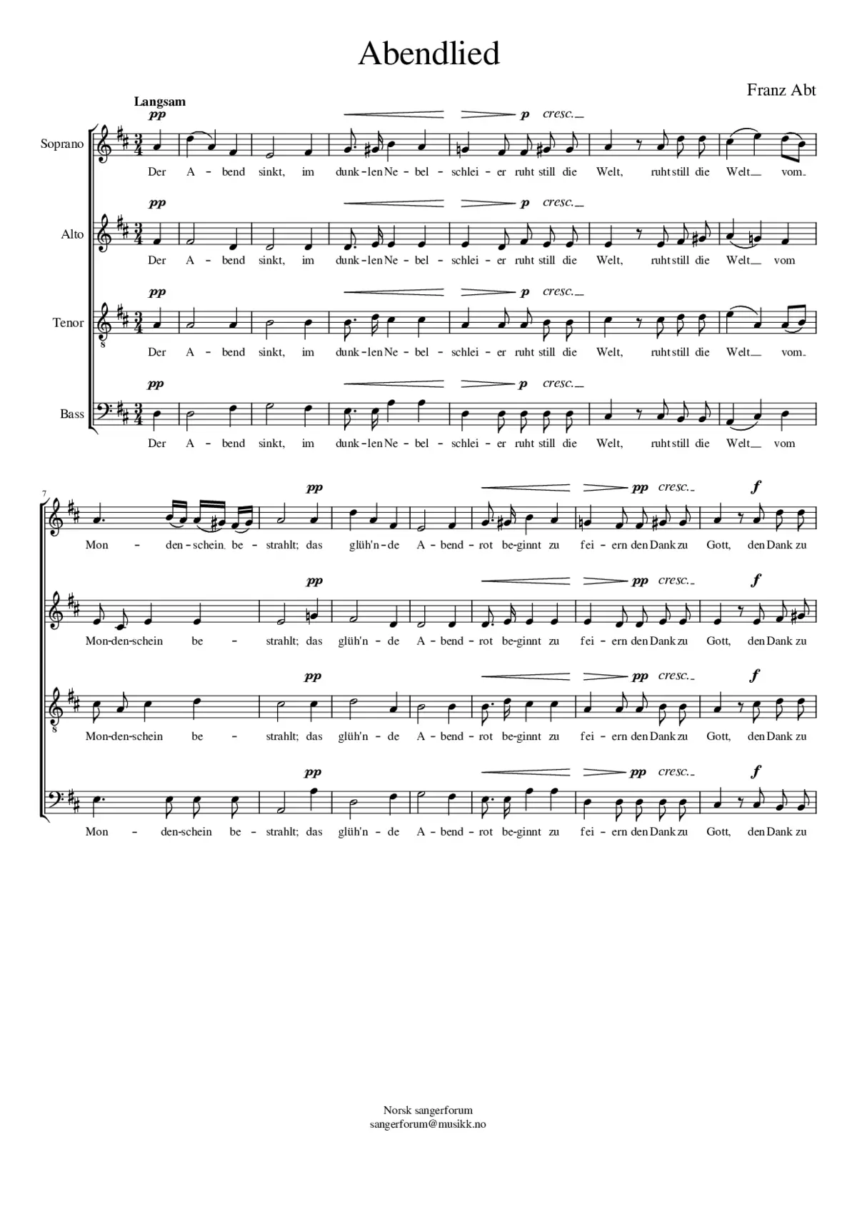 Abendlied - Page 1