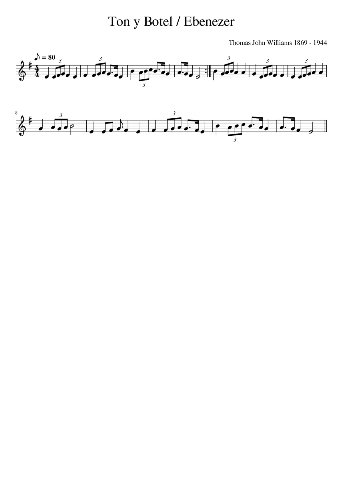 Ton y Botel / Ebenezer - Page 1