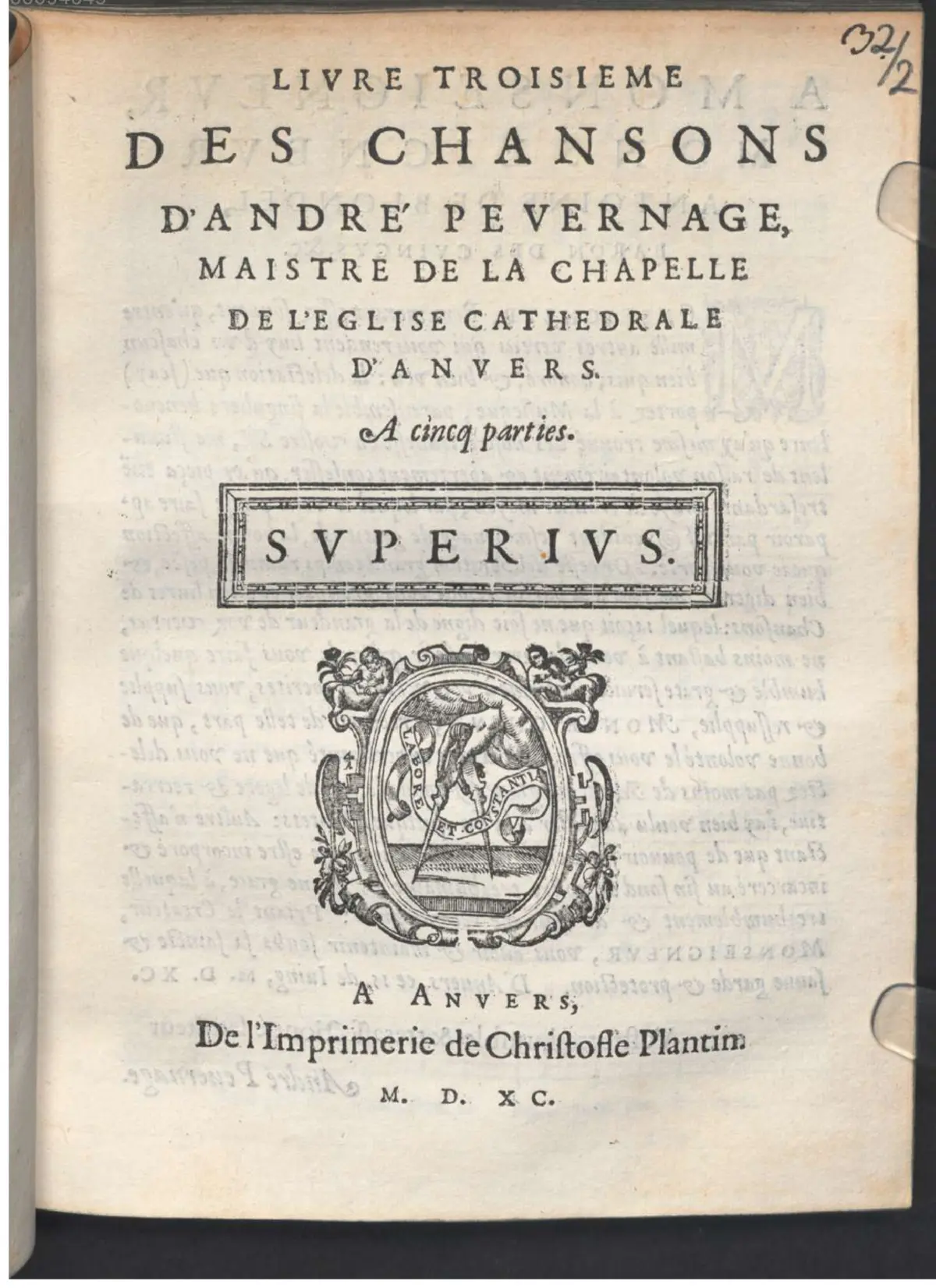 25 Chansons, Livre 3 - Page 1