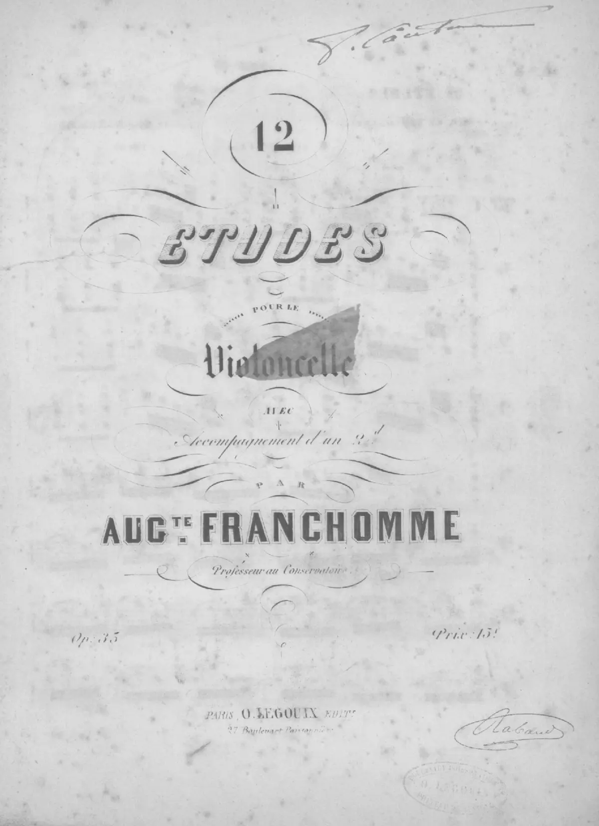 12 Etudes for Violoncello with a 2nd cello - Page 1
