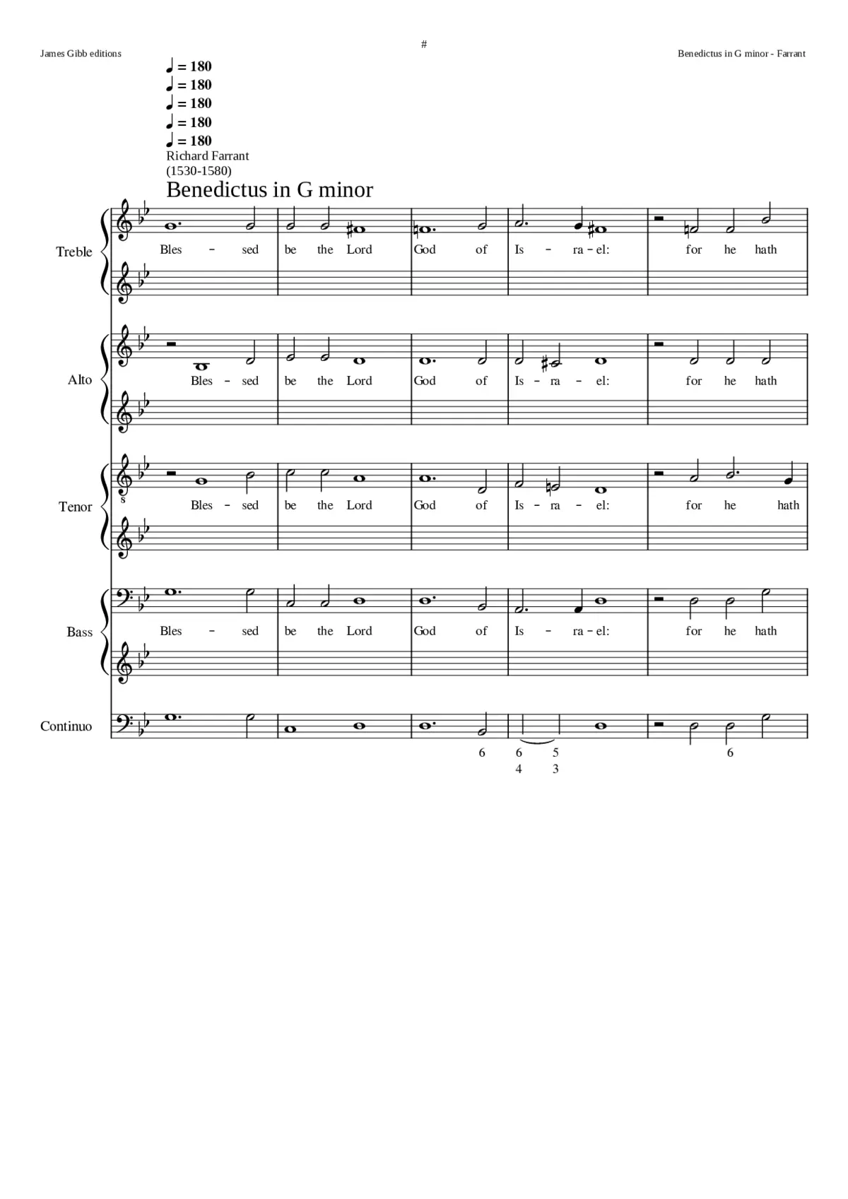 Benedictus in G minor - Page 1