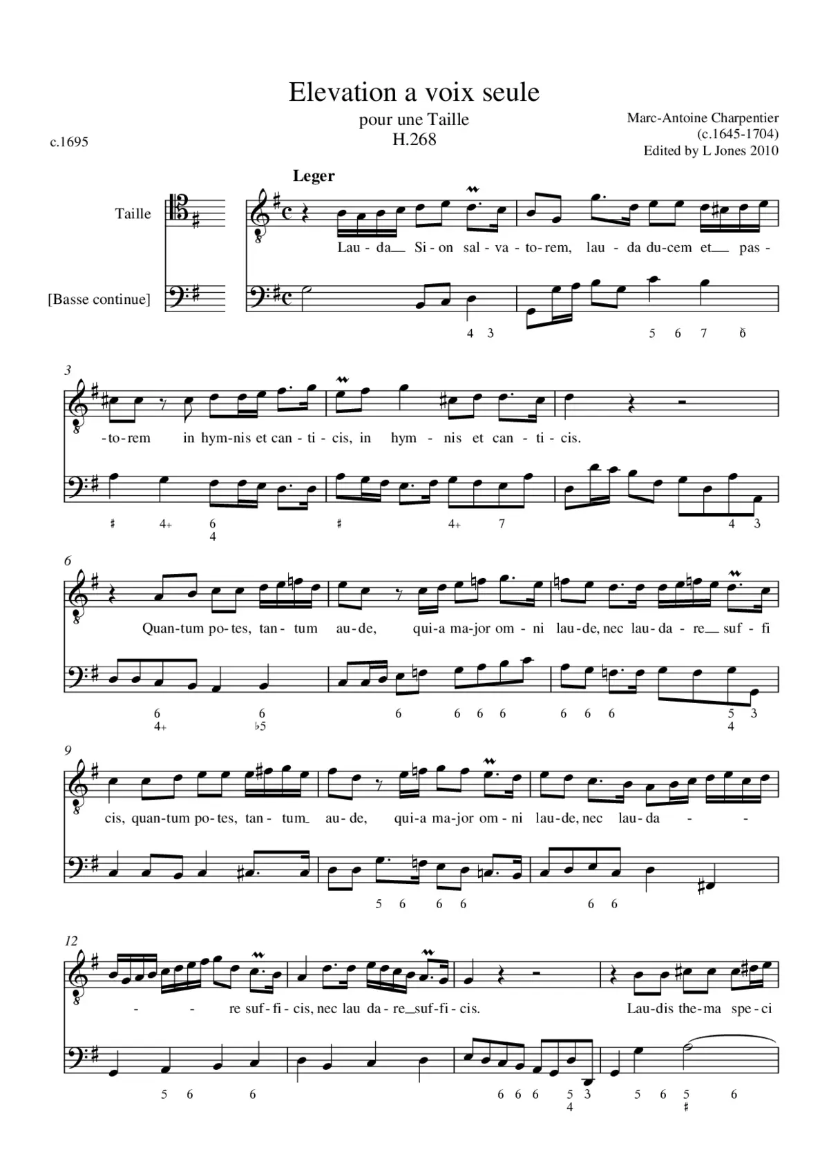 Elevation - Lauda Sion H 268 - Page 1