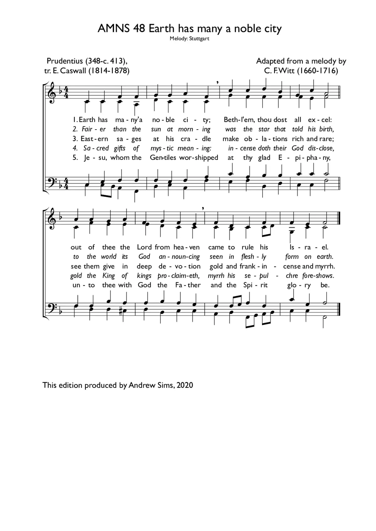 Earth has many a noble city - Page 1