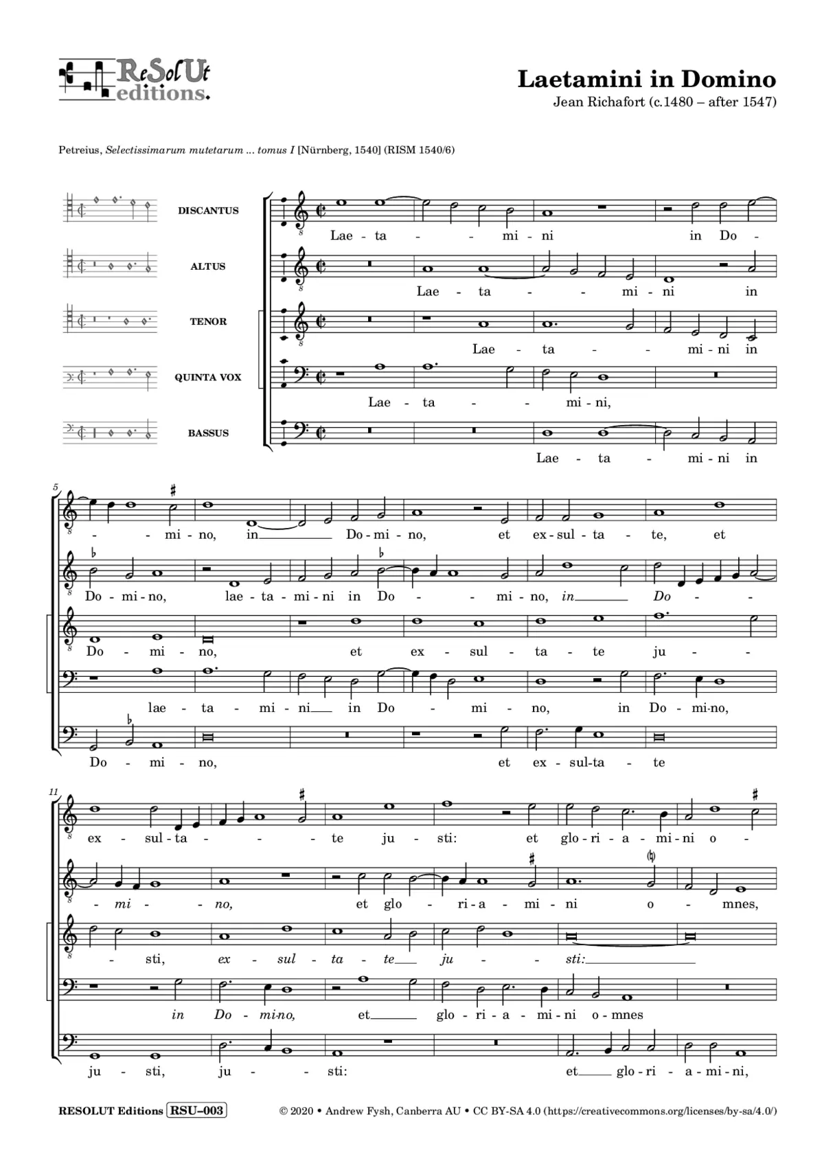 Laetamini in Domino - Page 1