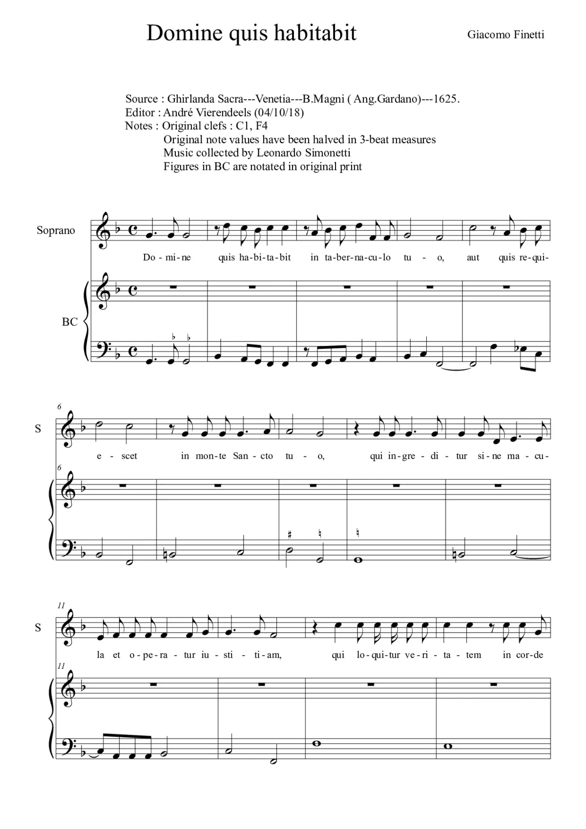 Domine quis habitabit - Page 1