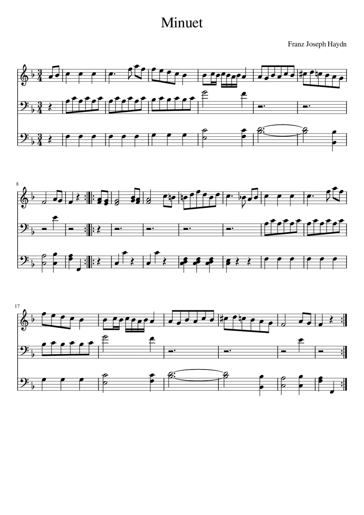 Minuet - Page 1