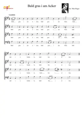 Bald gras i am Acker