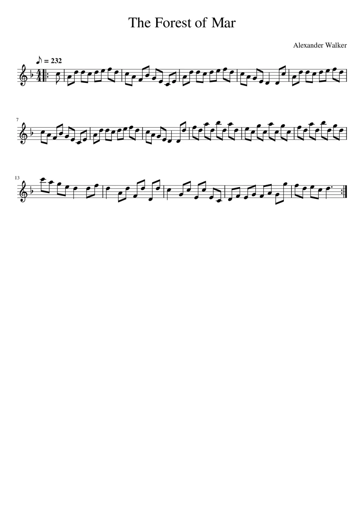 The Forest of Mar - Page 1