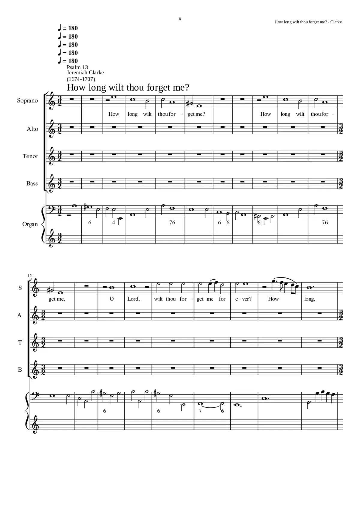 How long wilt thou forget me? - Page 1