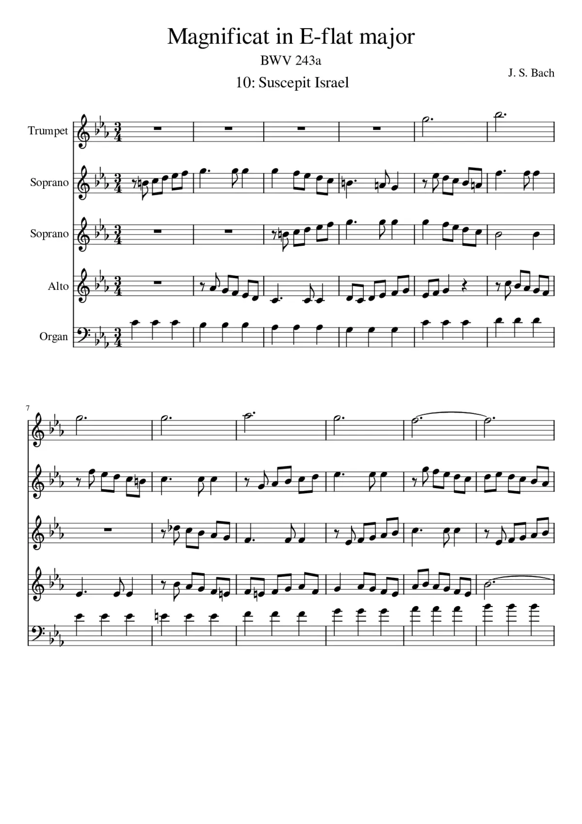 Magnificat in E-flat major BWV 243a - Page 1