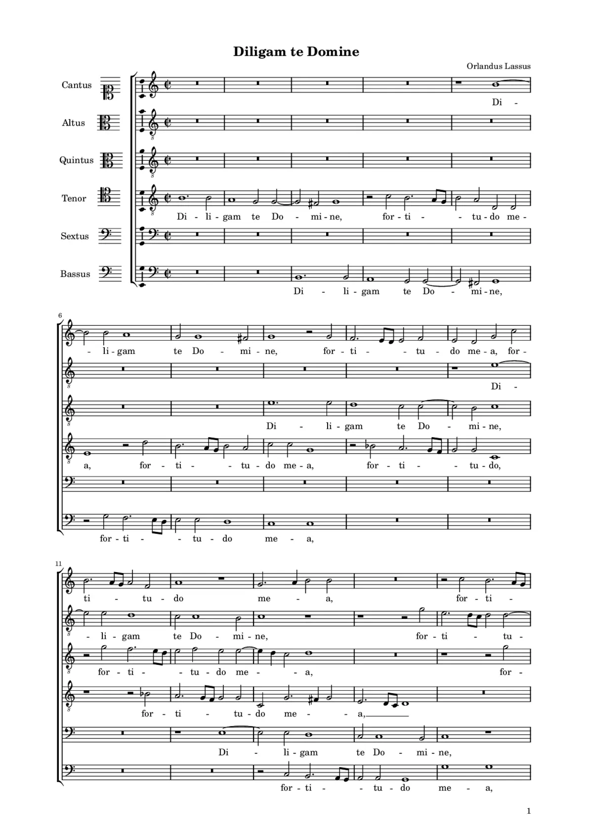 Diligam te Domine a 6 - Page 1