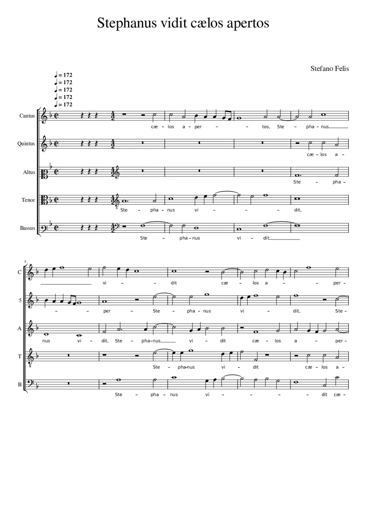 Stephanus vidit cælos apertos - Page 1