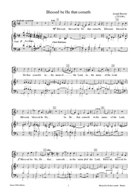 Blessed be He that cometh