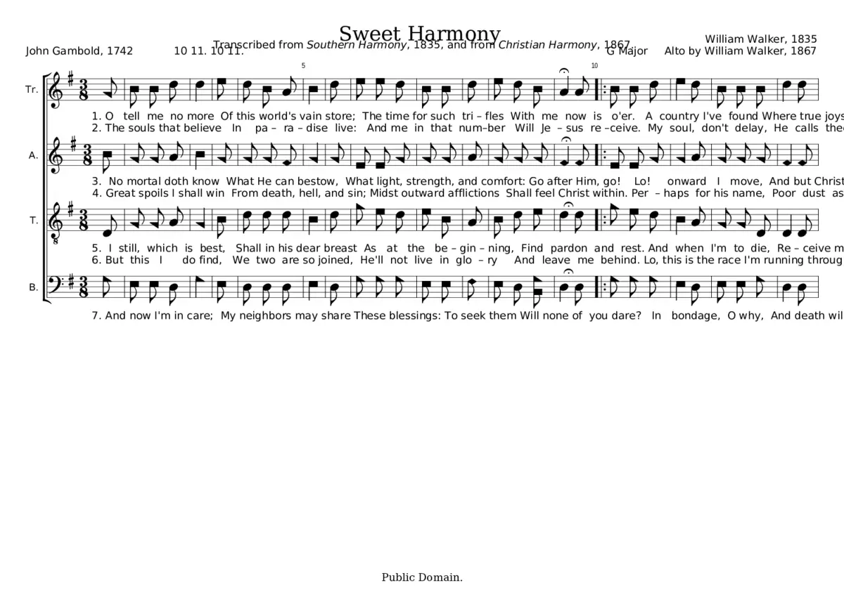 Sweet Harmony - William Walker - Page 1