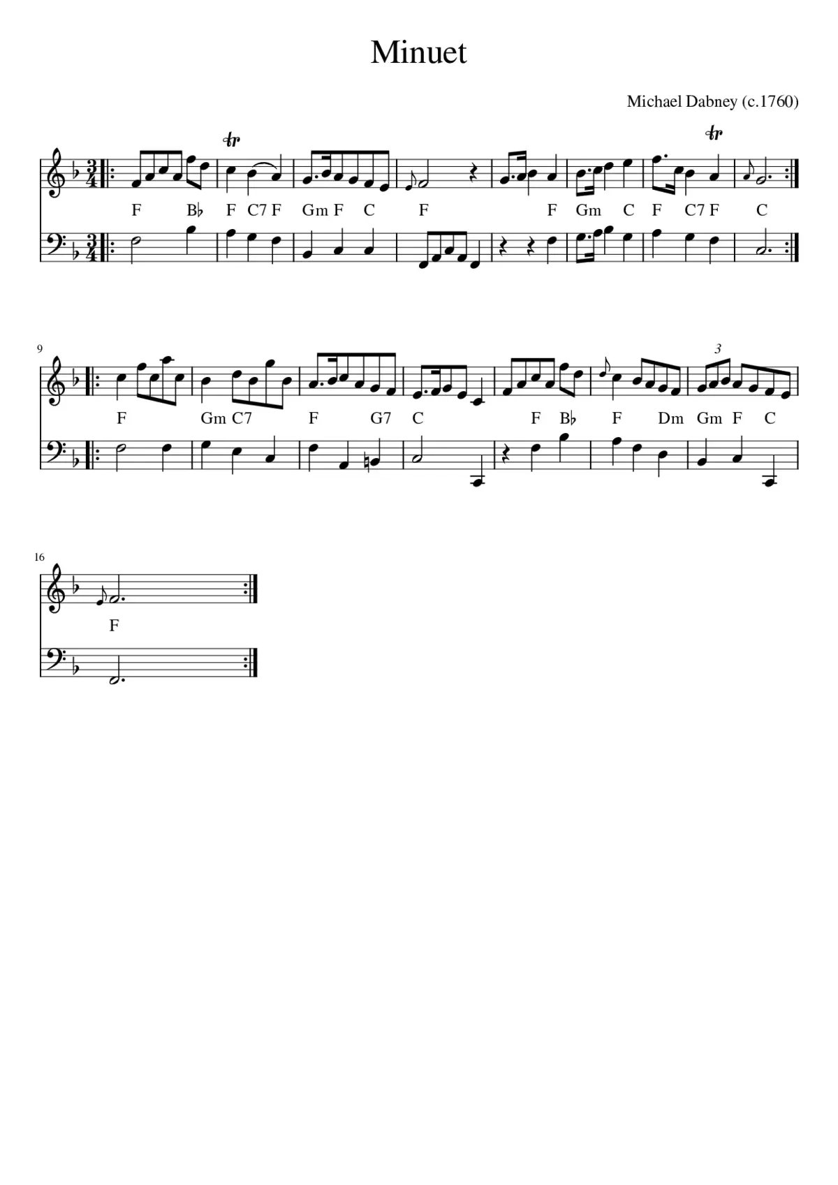 Minuet - Page 1