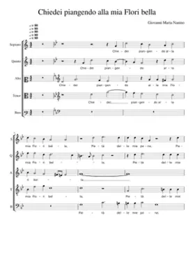 Chiedei piangendo alla mia Flori bella