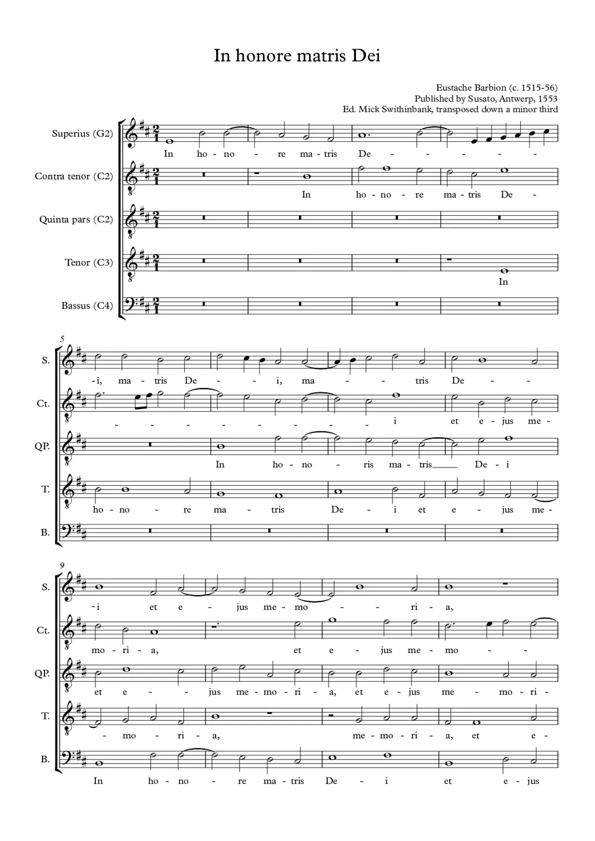In honore matris Dei - Page 1