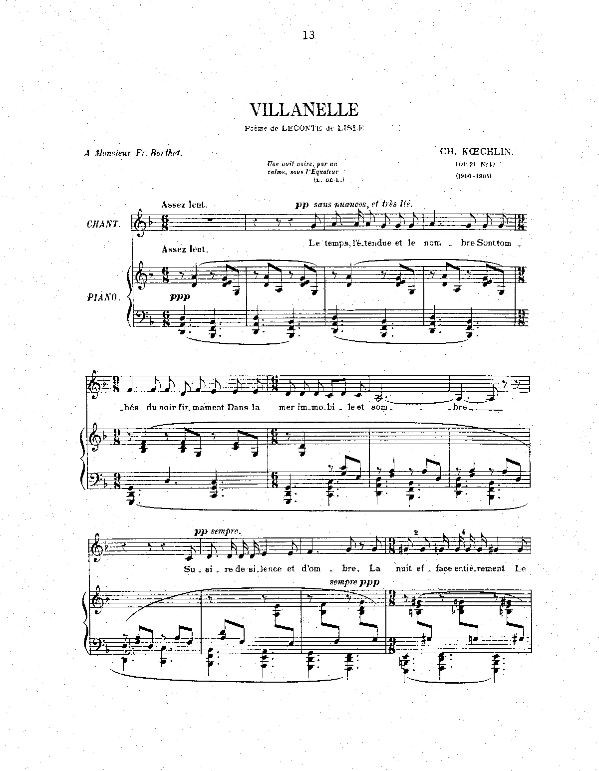 2 Villanelles, Op.21 - Page 1