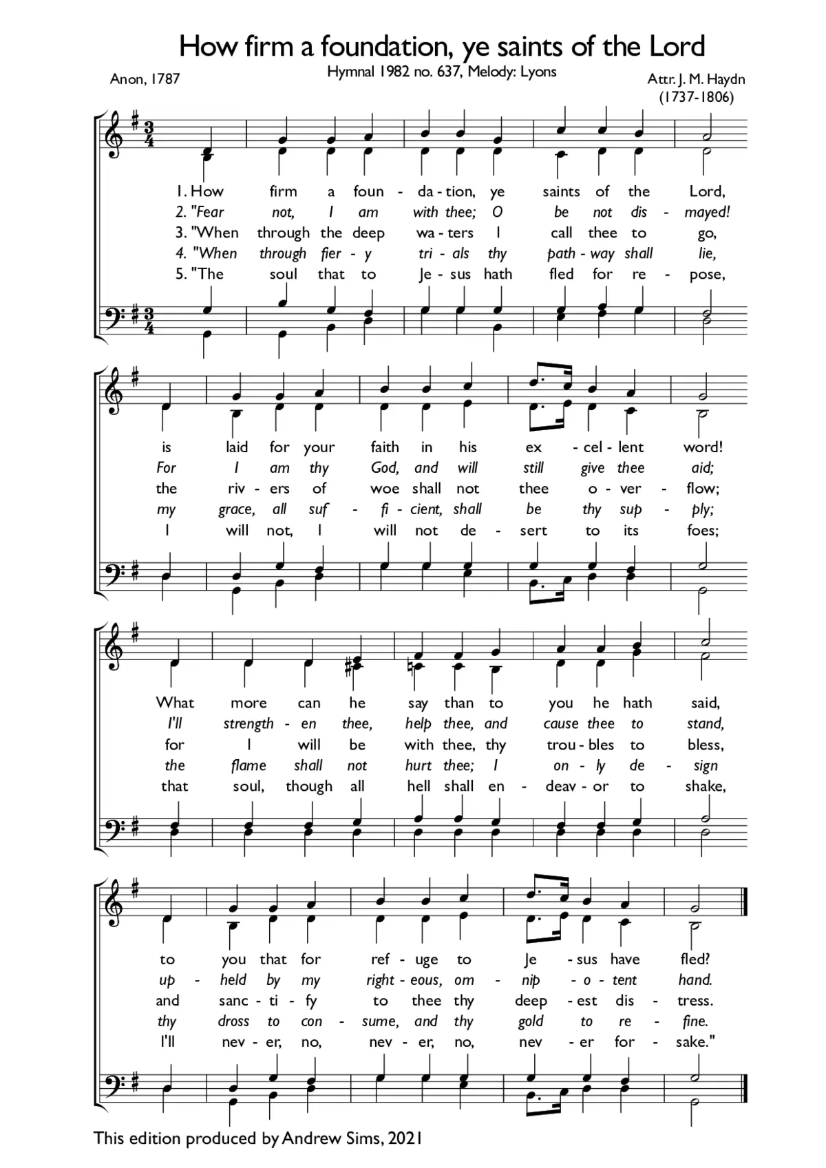How firm a foundation, ye saints of the Lord - Page 1