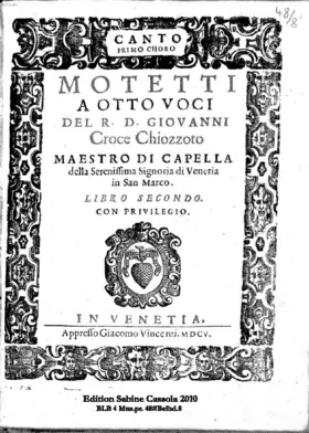 Motetti a otto voci, libro secondo