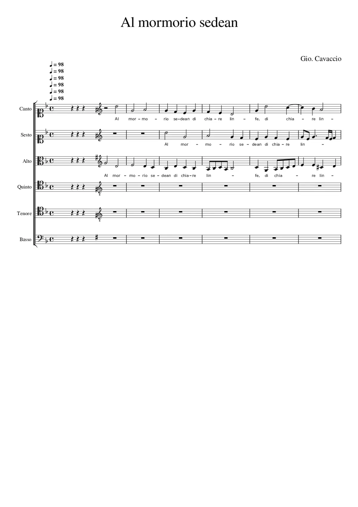 Al mormorio sedean - Page 1