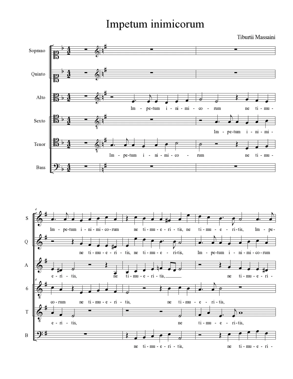 Impetum inimicorum ne timueritis - Page 1