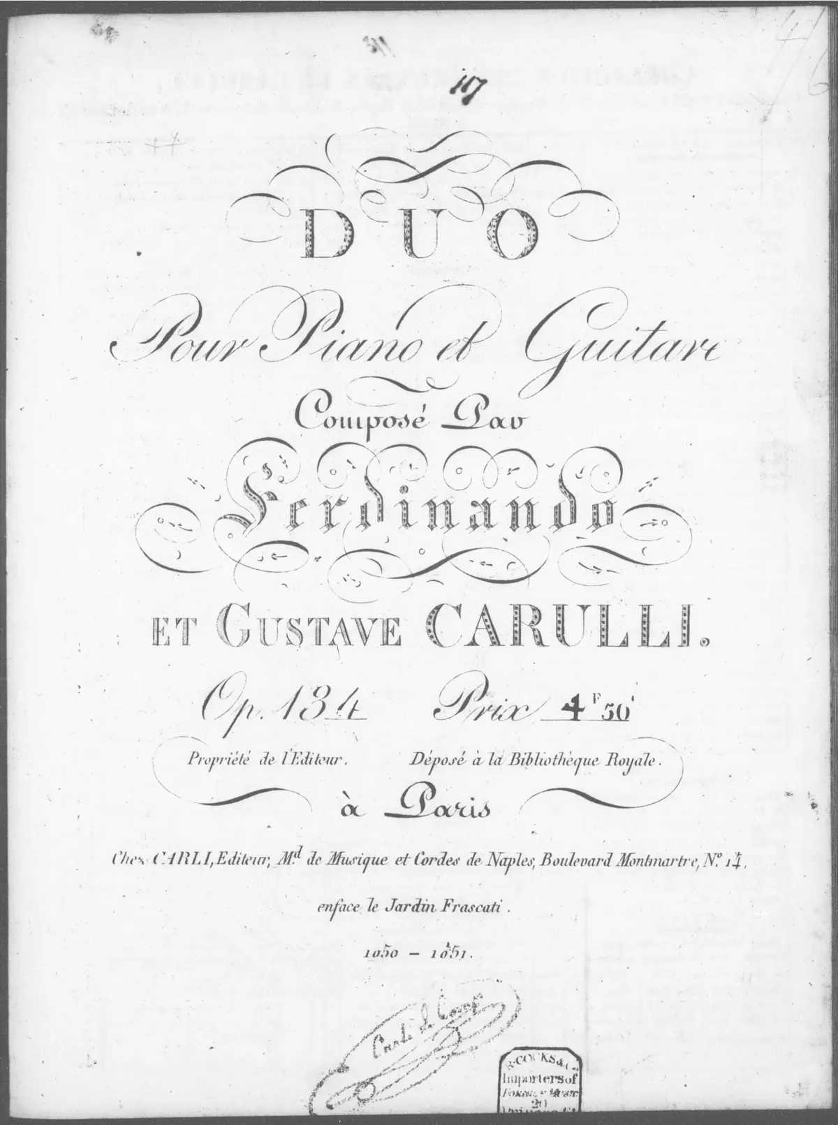 Duo pour Piano et Guitare - Page 1