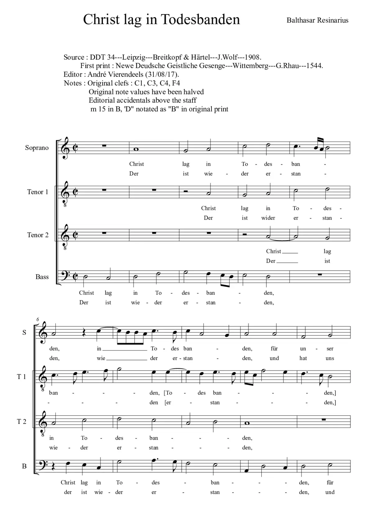 Christ lag in Todesbanden - Page 1