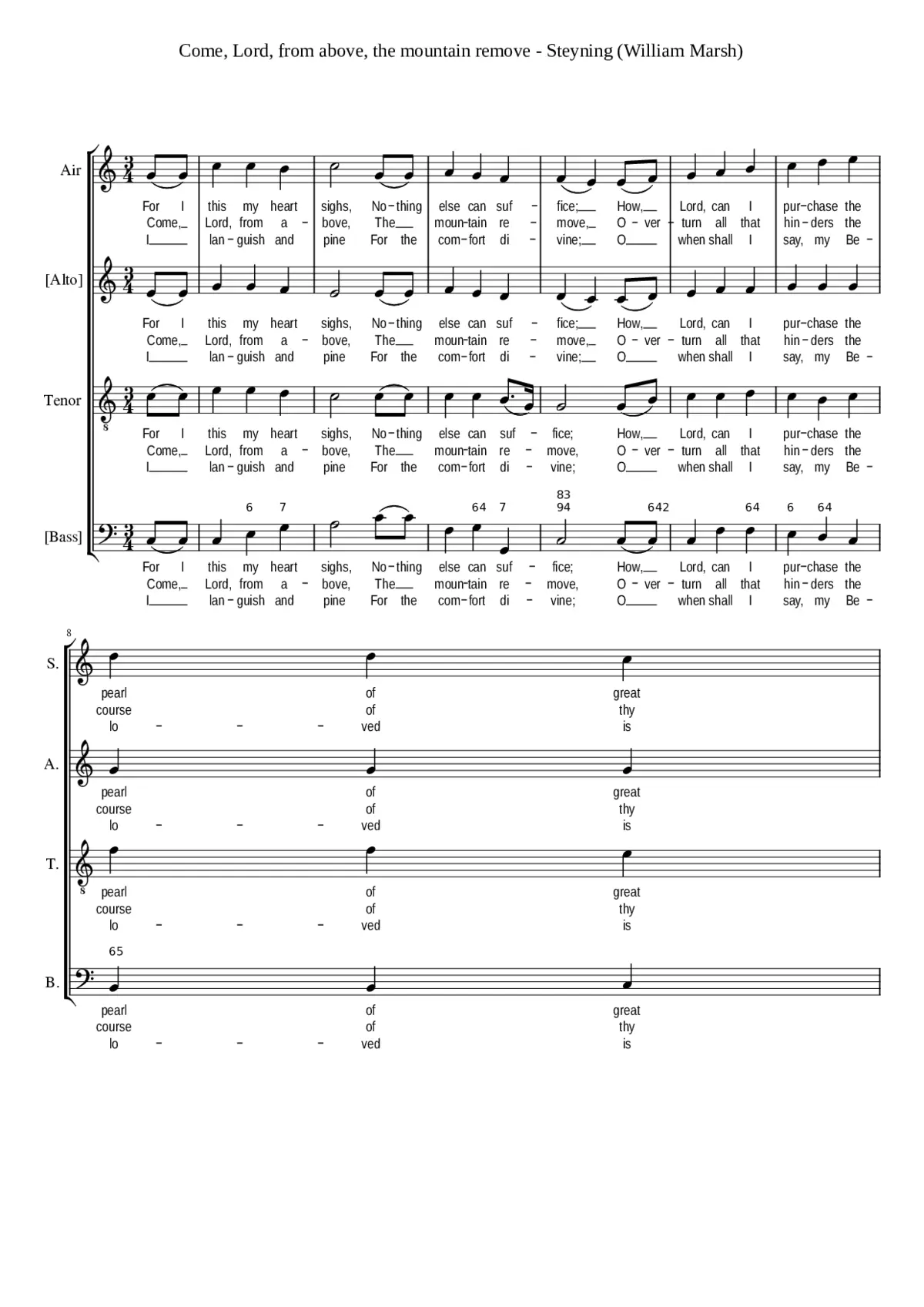 Come Lord from above the mountain remove - Page 1