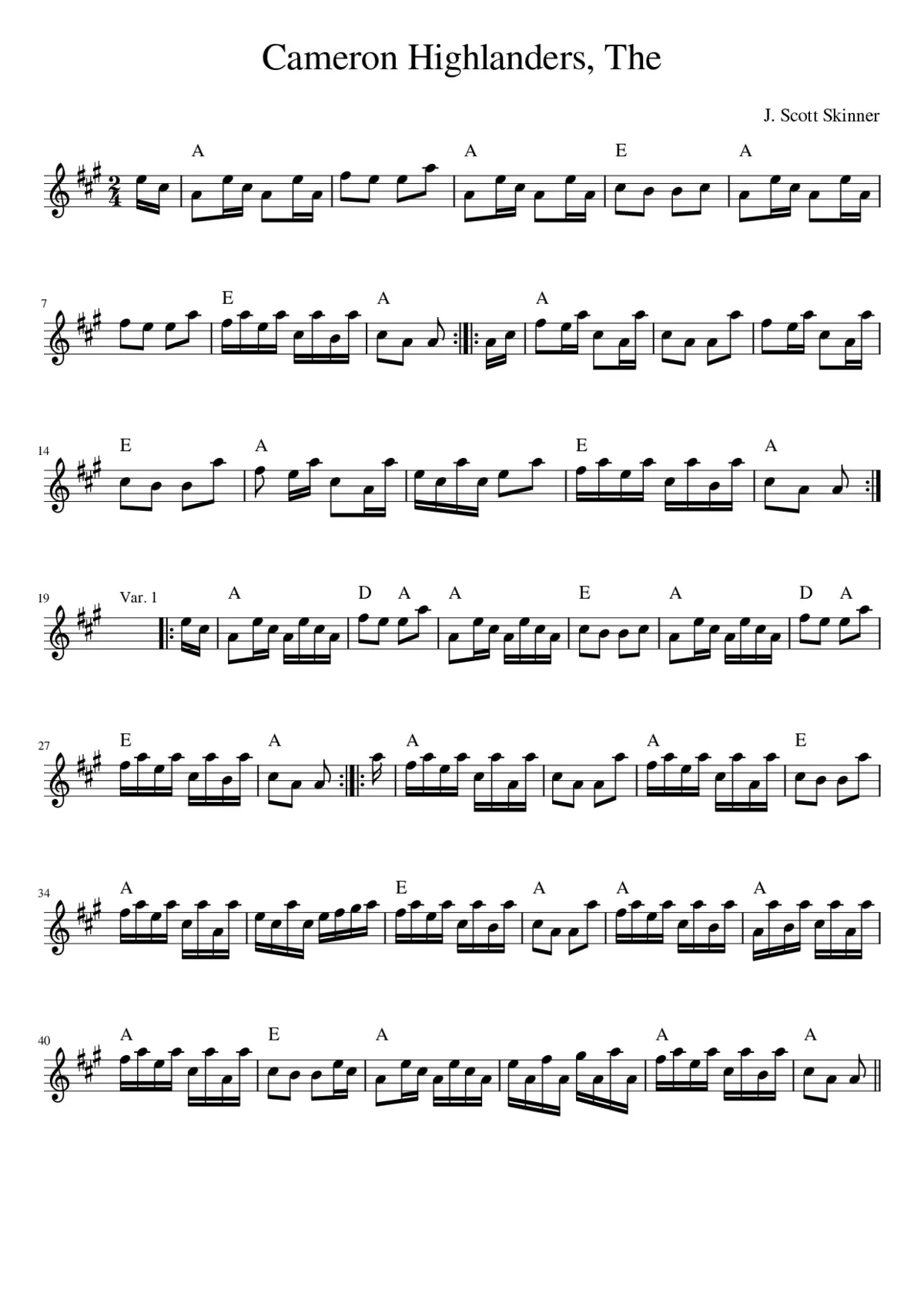 The Cameron Highlanders - Page 1