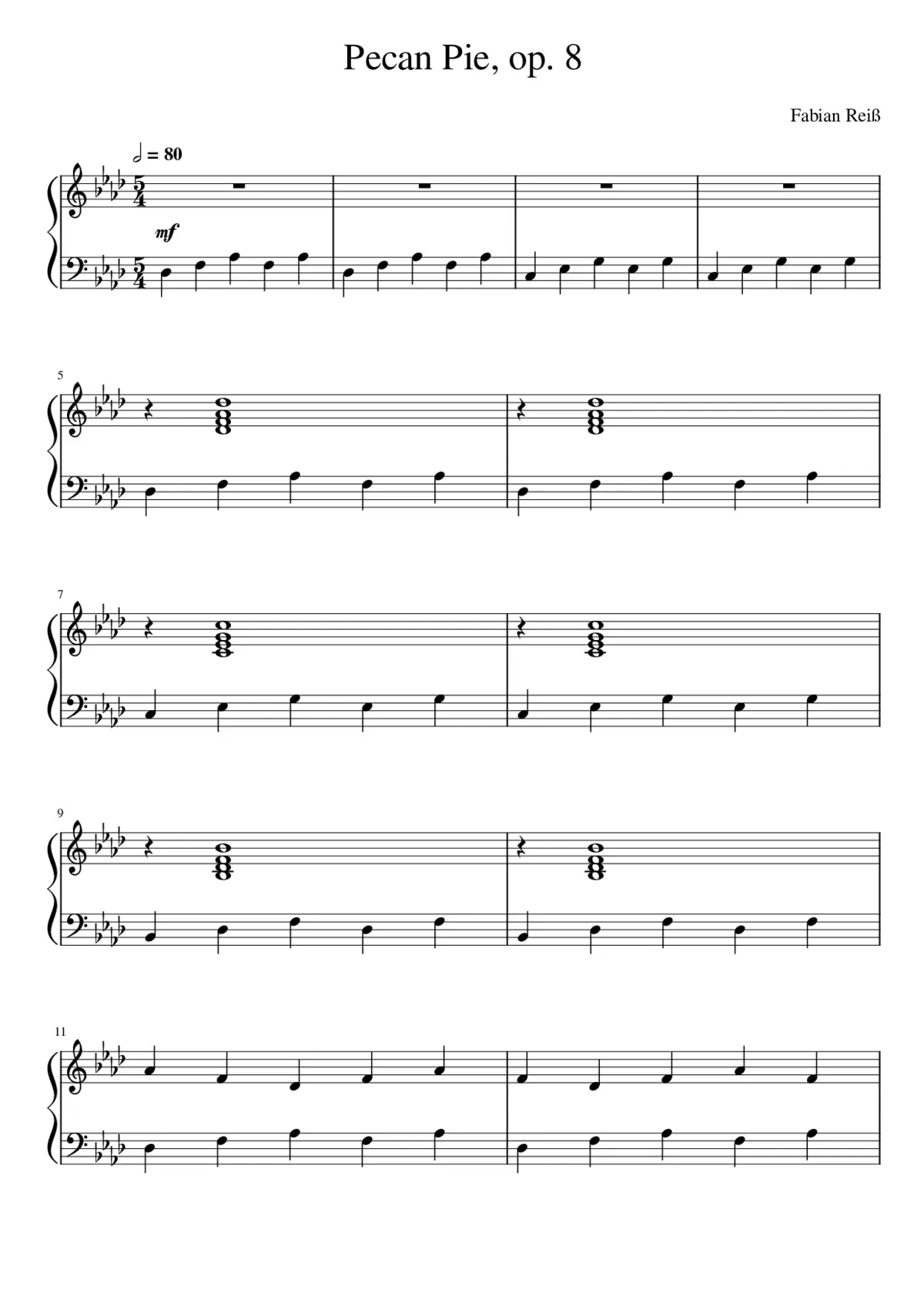 Pecan Pie op. 8 - Page 1