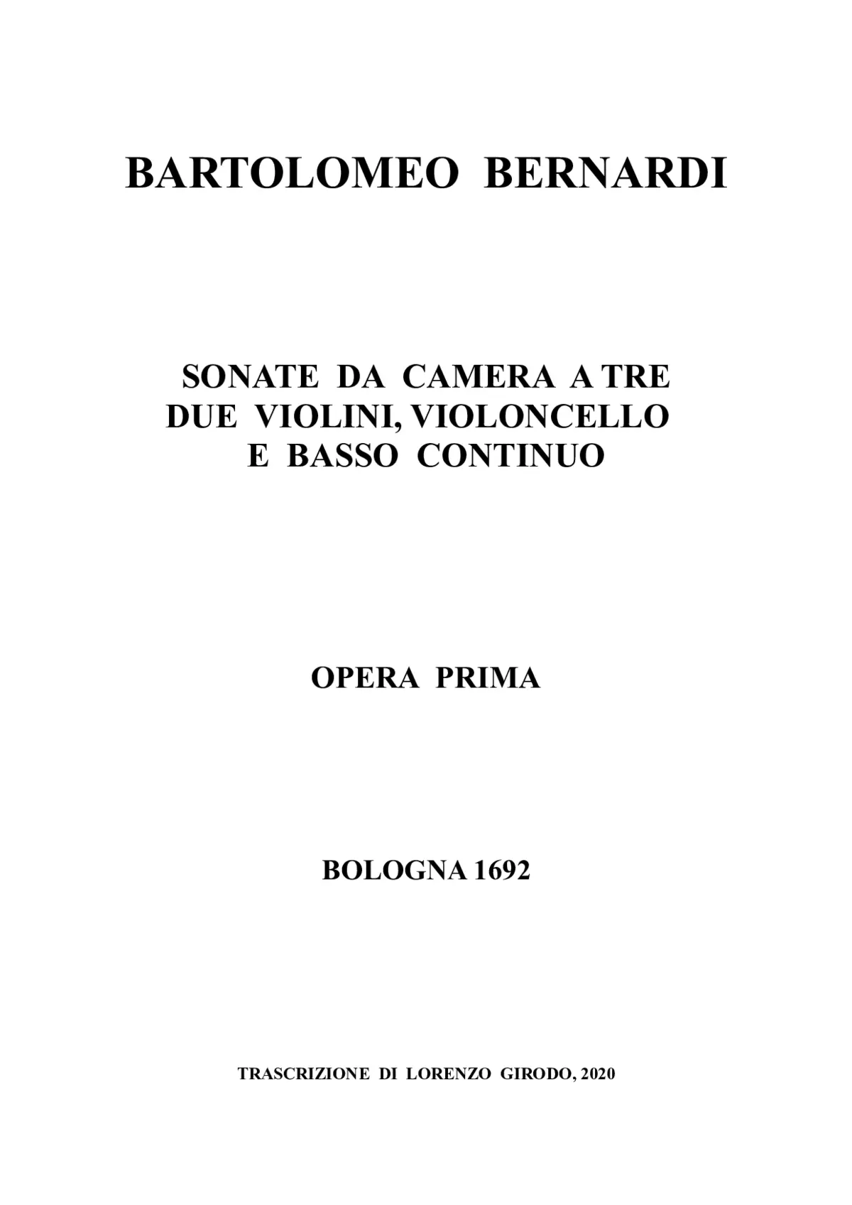 Sonate da camera a tre - Page 1