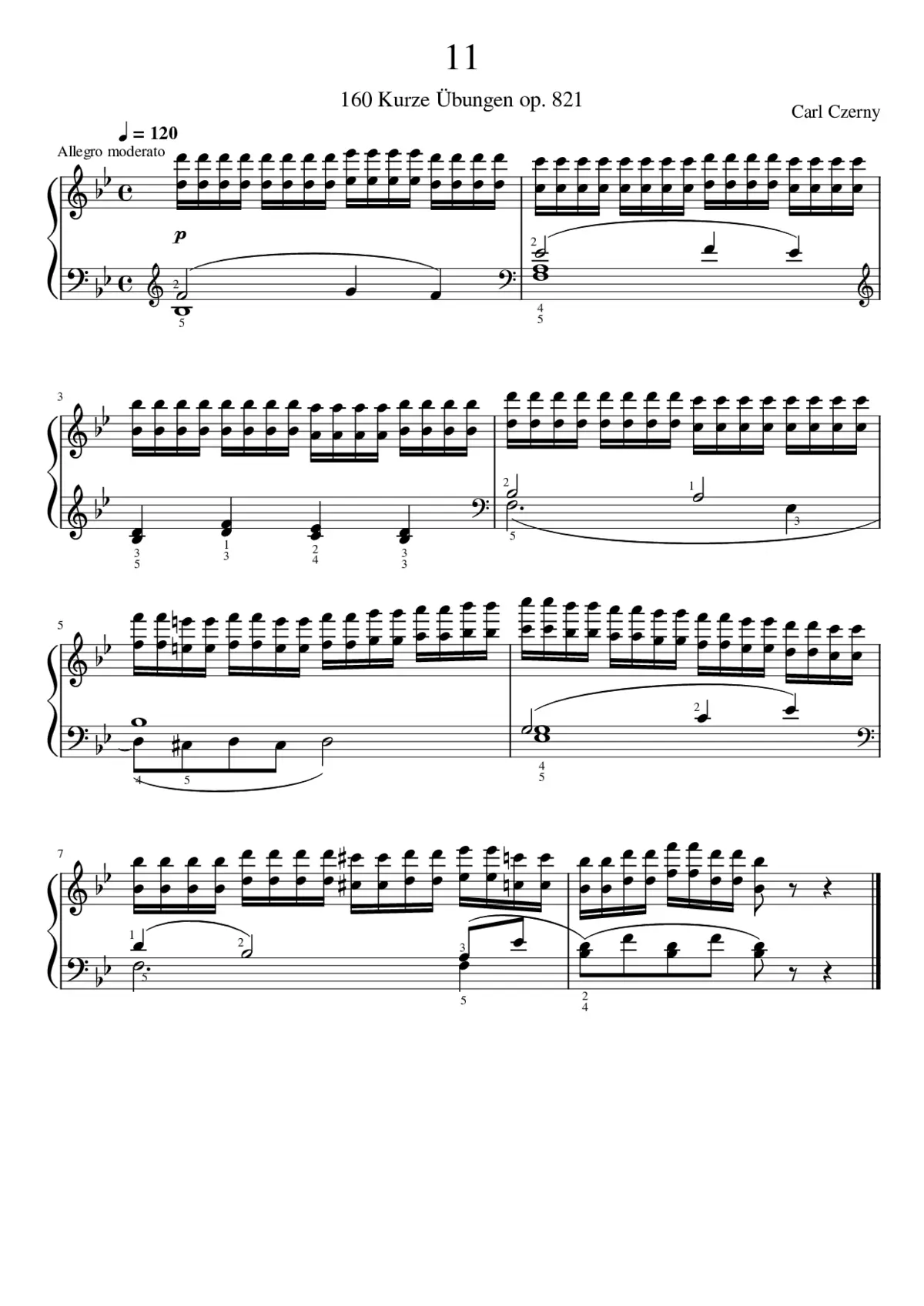 160 Kurze Übungen Op.821 - Page 1
