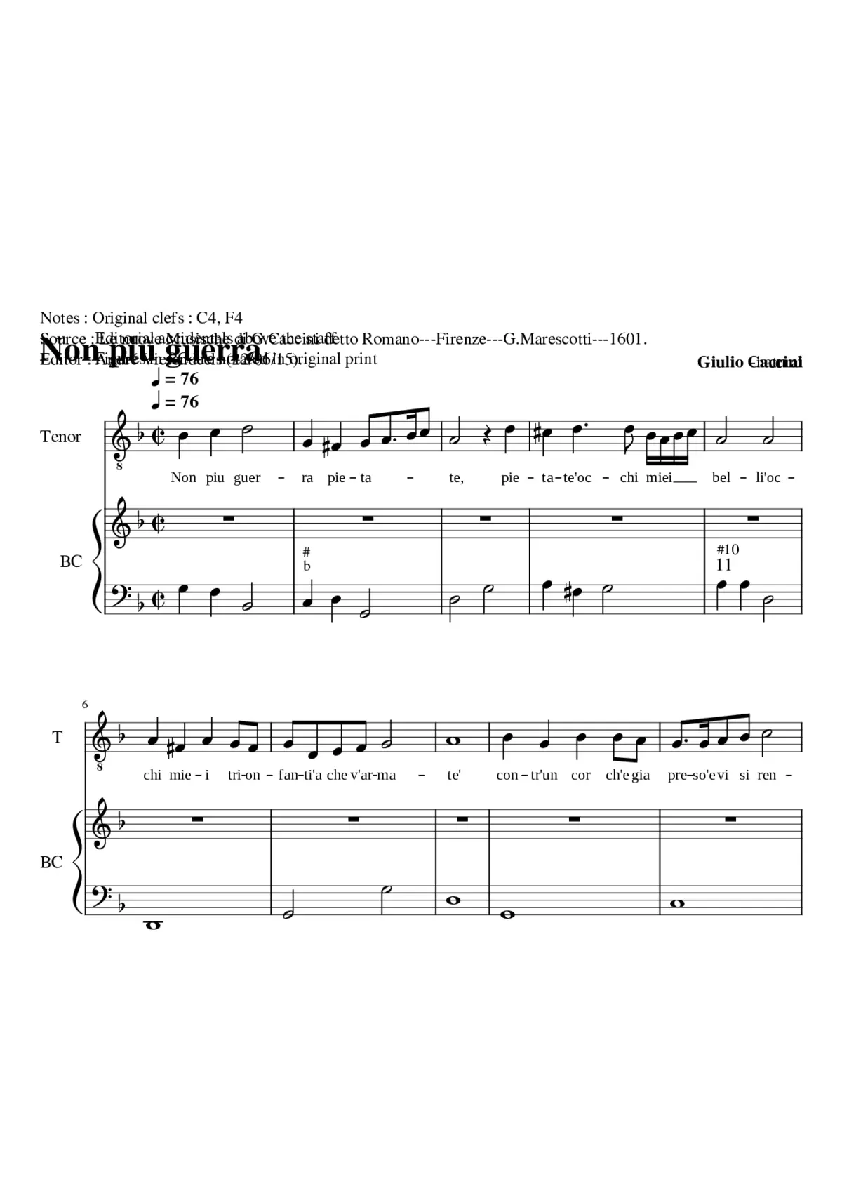 Non piu guerra - Page 1