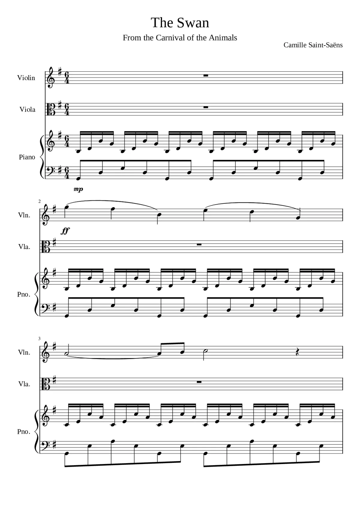 Le carnaval des animaux - Page 1