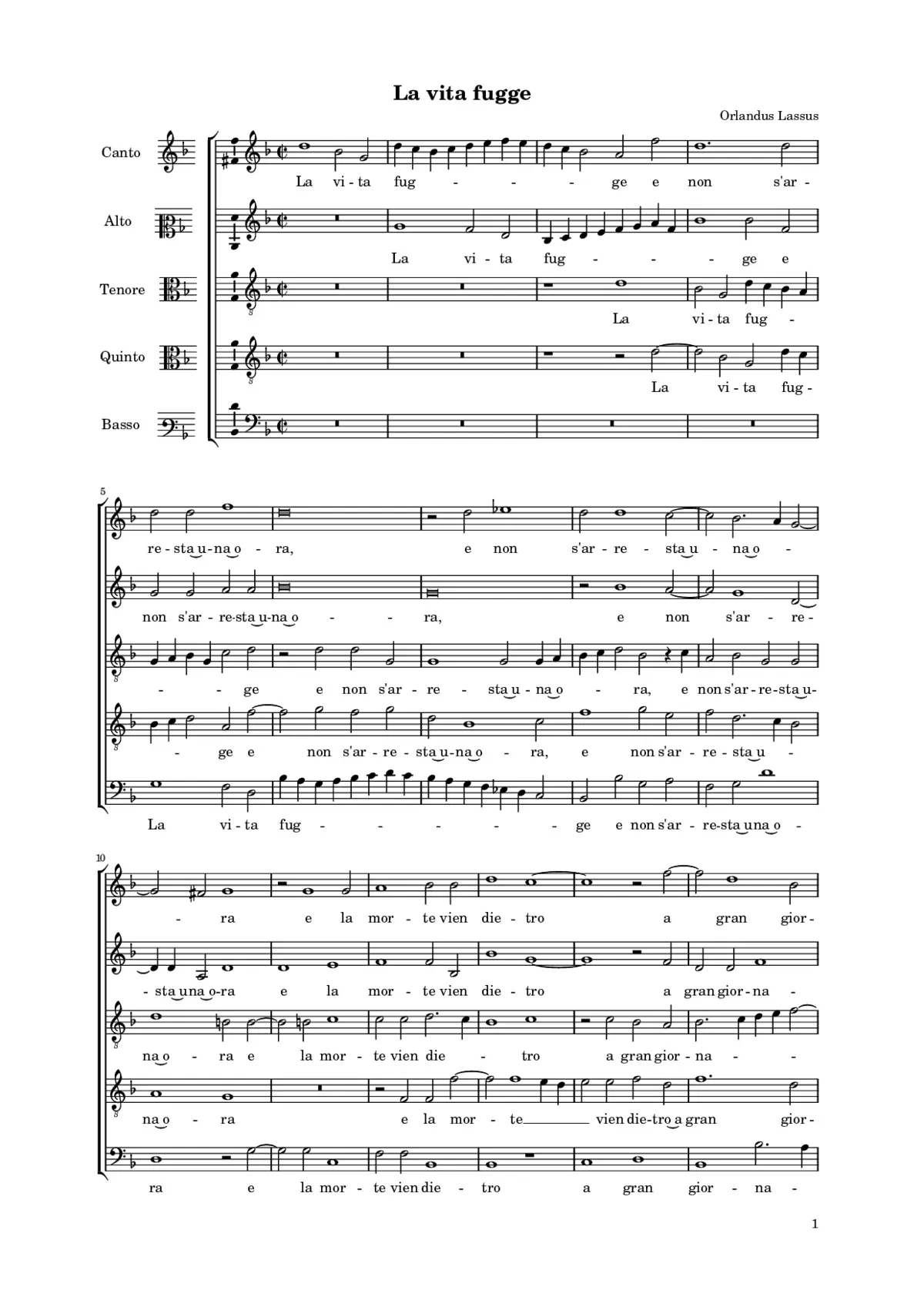 La vita fugge - Page 1