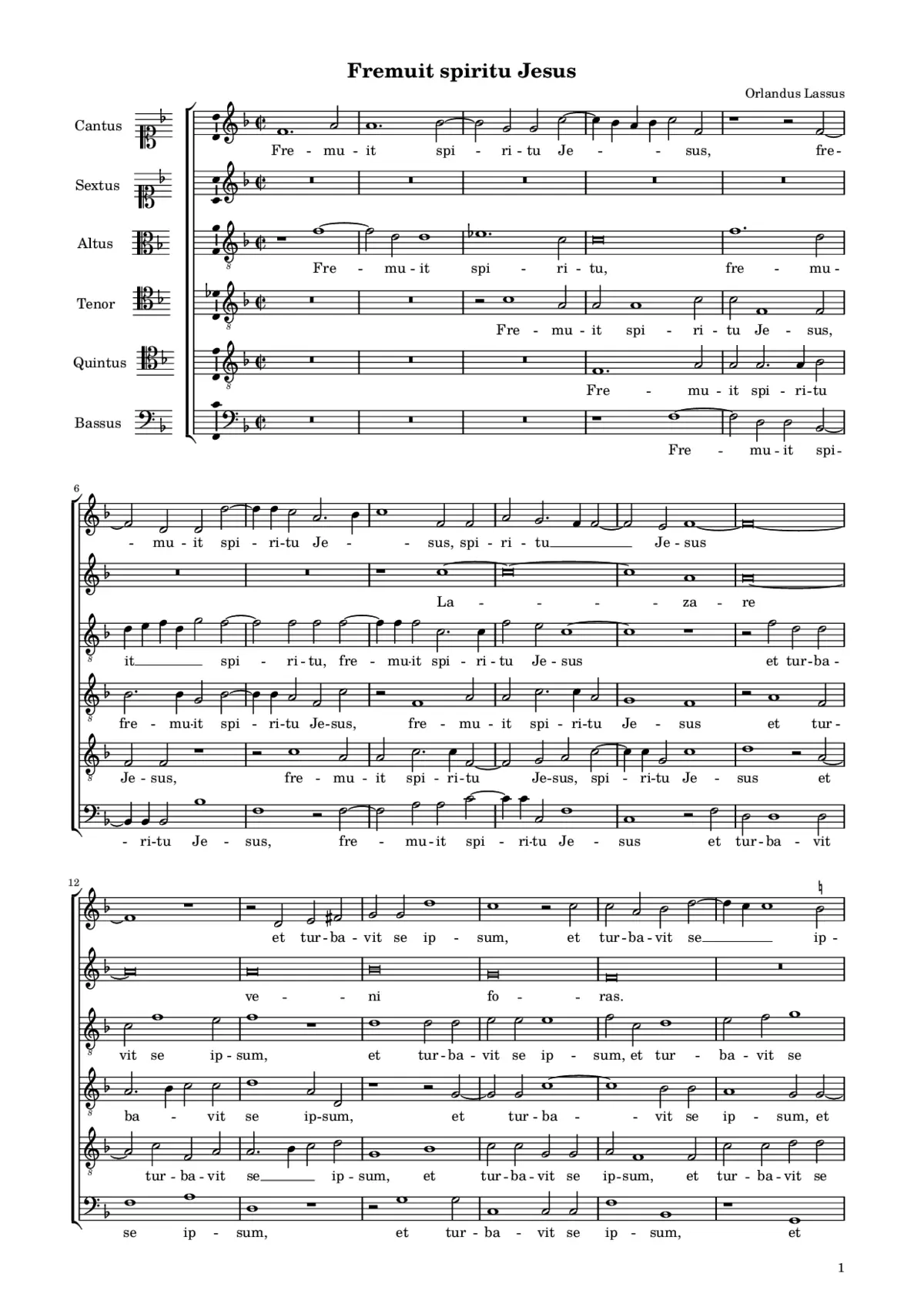 Fremuit spiritu Jesus - Page 1