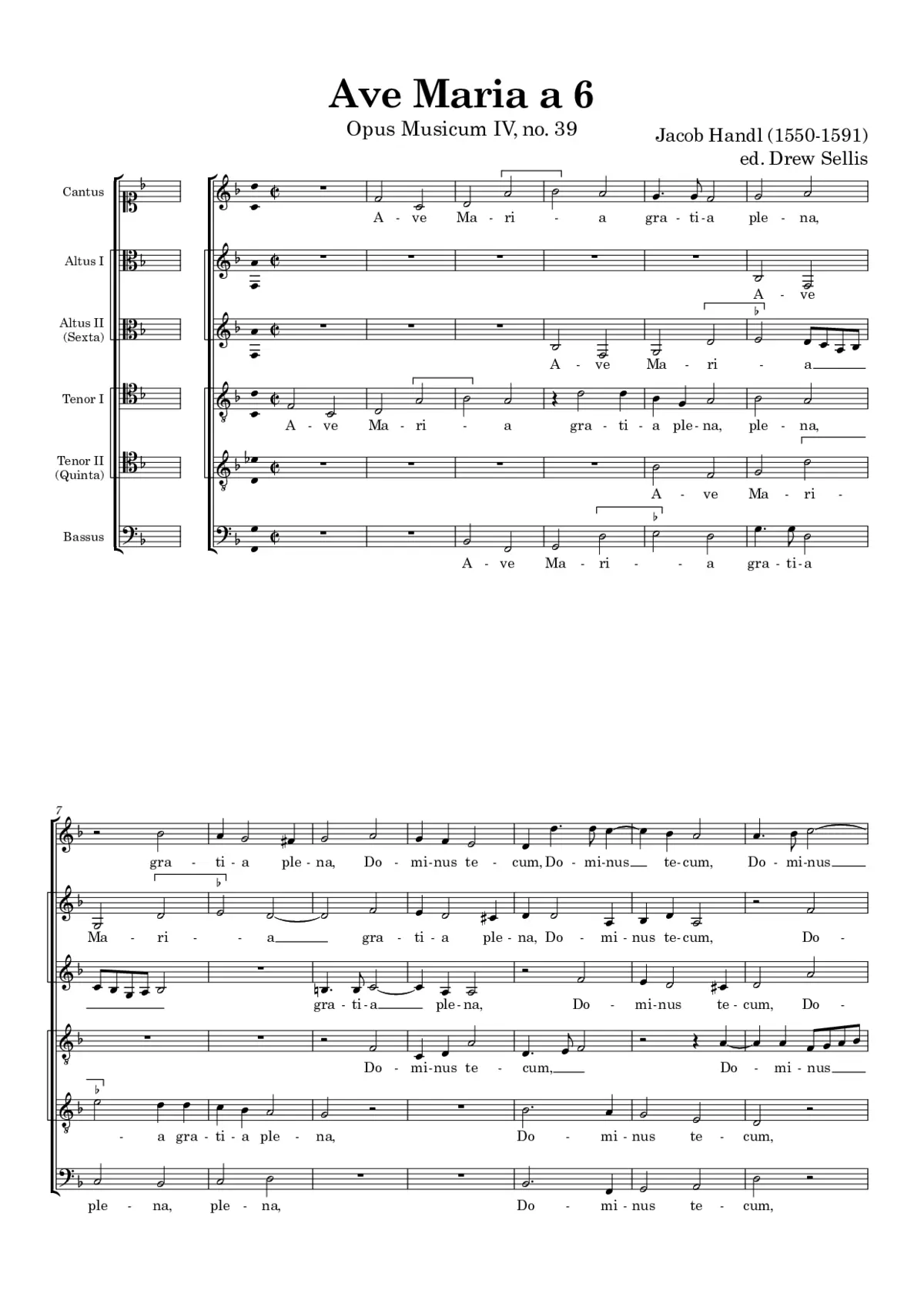 Ave Maria a 6 - Page 1