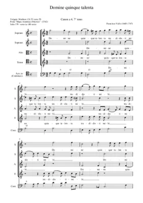 Domine quinque talenta