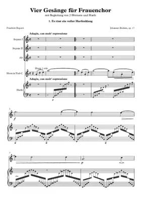 Vier Gesänge für Frauenchor, op. 17