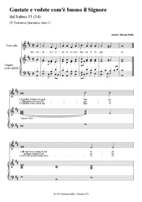 Gustate e vedete com'è buono il Signore (Psalm 33, 34)