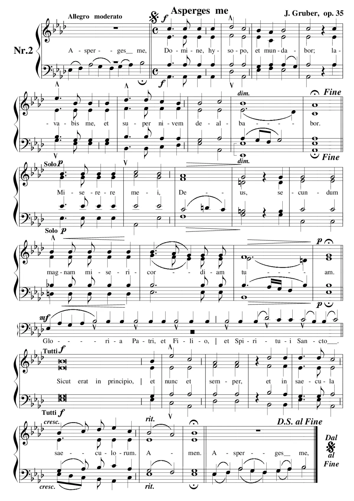 Asperges me, op. 35-2 - Page 1